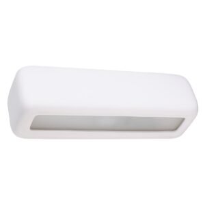 Wall Lamp Ceramic Subani White Box Wall Lights Great Lighting UK Ltd