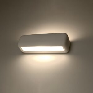 Wall Lamp Ceramic Subani White Box Wall Lights Great Lighting UK Ltd
