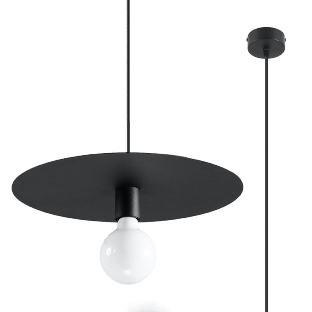 Flavio Pendant - Black Black Pendant Lights Great Lighting UK Ltd