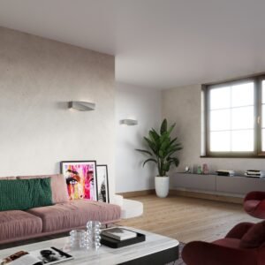 Wall Lamp Ceramic Sigma Grey Box Wall Lights Great Lighting UK Ltd