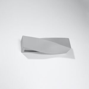 Wall Lamp Ceramic Sigma Grey Box Wall Lights Great Lighting UK Ltd