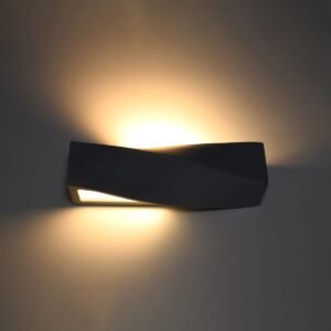 Ceramic Wall Light Sigma Black Black Wall Lights Great Lighting UK Ltd