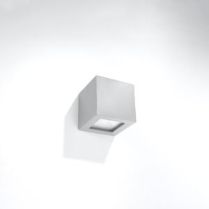 Wall Lamp Ceramic Leo Grey Single Wall Lights Great Lighting UK Ltd