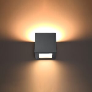 Wall Lamp Ceramic Leo Grey Single Wall Lights Great Lighting UK Ltd