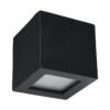 Wall Lamp Ceramic Leo Black Single Wall Lights Great Lighting UK Ltd