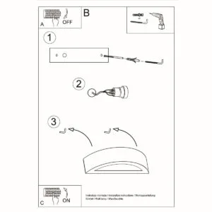 Ceramic Wall Light Atena Grey Box Wall Lights Great Lighting UK Ltd