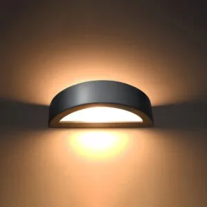 Ceramic Wall Light Atena Grey Box Wall Lights Great Lighting UK Ltd