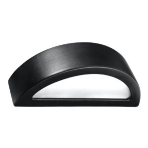 Wall Lamp Ceramic Atena Black Box Wall Lights Great Lighting UK Ltd
