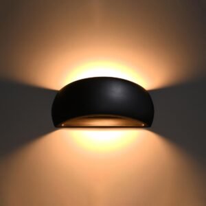 Wall Lamp Ceramic Pontius Black Box Wall Lights Great Lighting UK Ltd