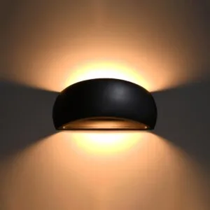 Ceramic Wall Light Pontius Black Black Wall Lights Great Lighting UK Ltd