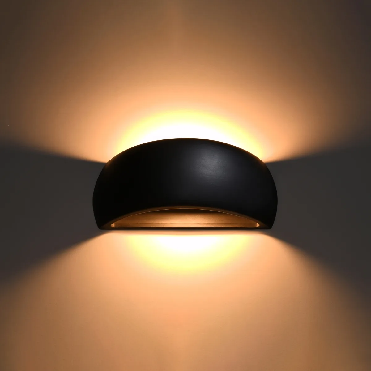 Ceramic Wall Light Pontius Black Black Wall Lights Great Lighting UK Ltd