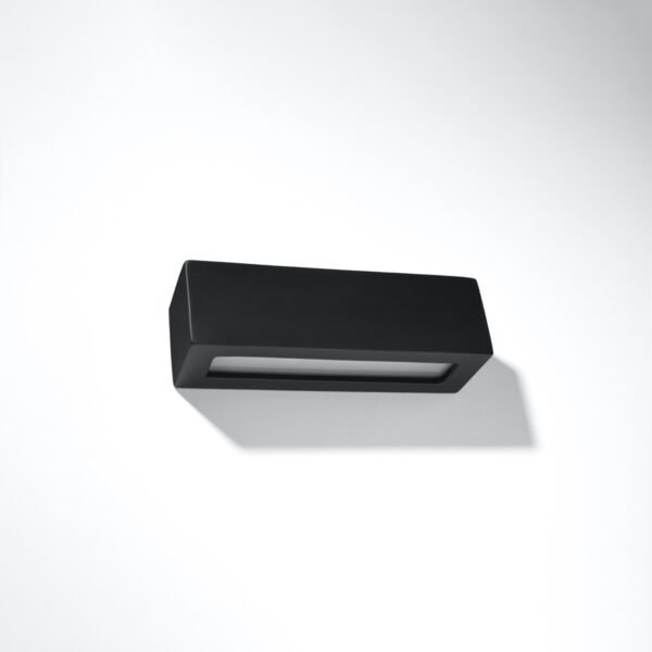 Wall Lamp Ceramic Vega Black Modern Indoor Wall Lights Great Lighting UK Ltd