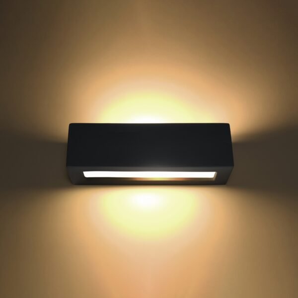 Wall Lamp Ceramic Vega Black Modern Indoor Wall Lights Great Lighting UK Ltd