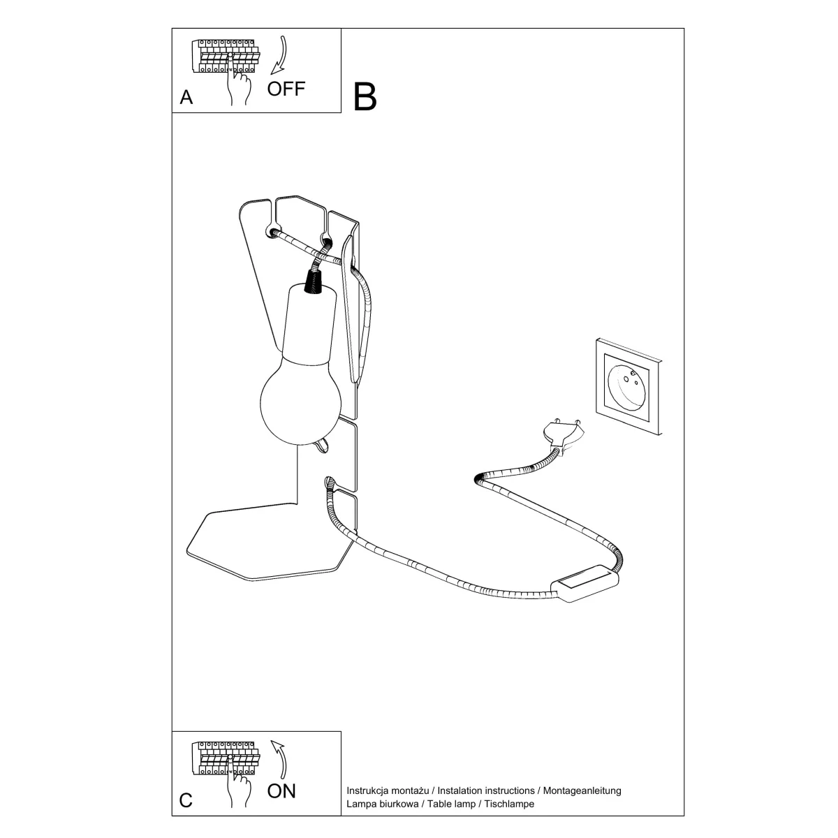 Arby Desk Lamp - White Modern Table Lamps Great Lighting UK Ltd