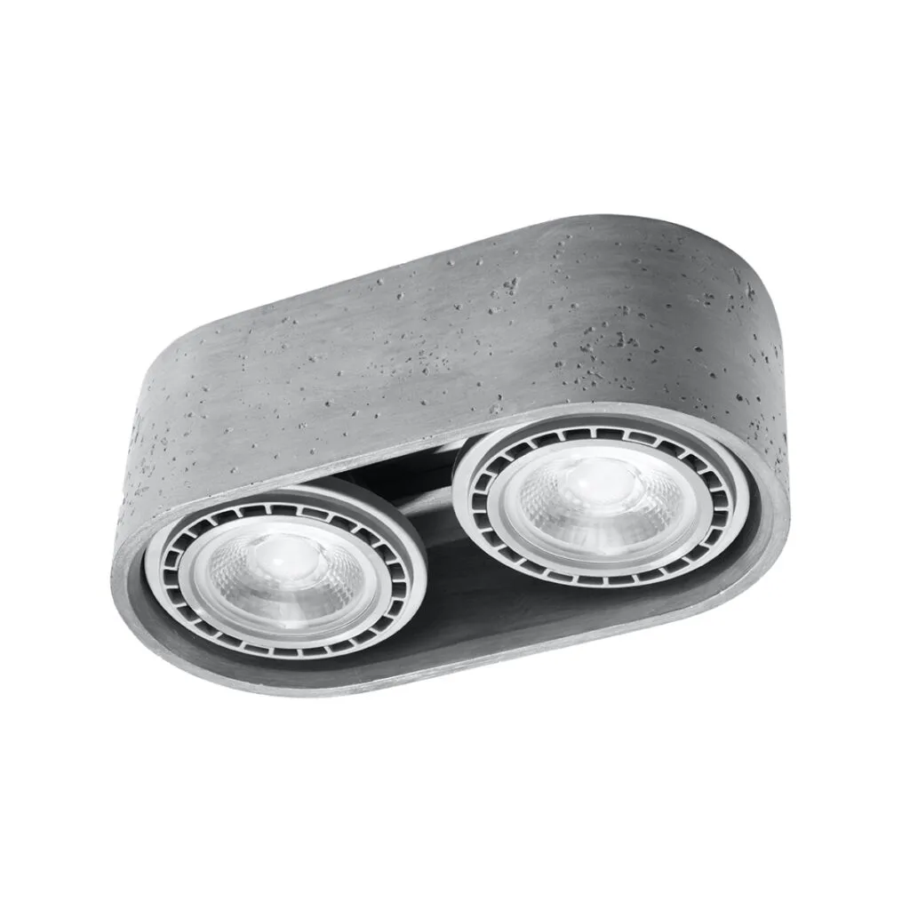 Basic Twin Ceiling Downlight - Concrete