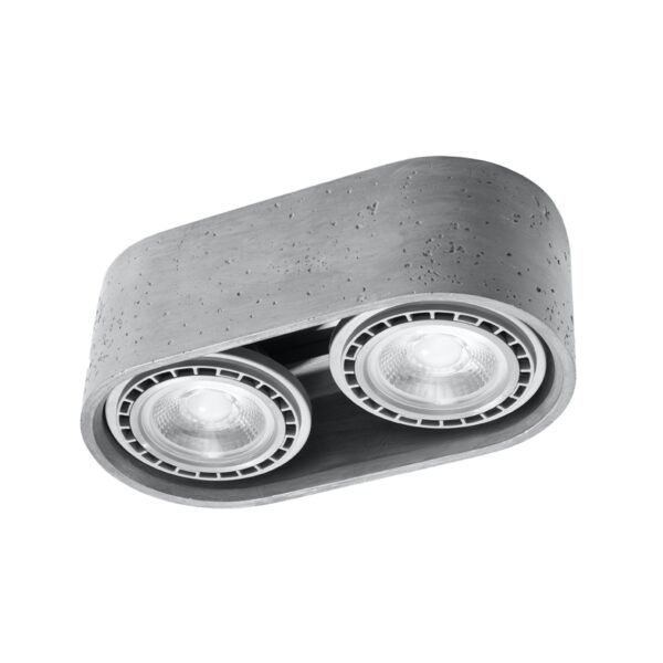 Ceiling Lamp Basic 2 Concrete Modern Ceiling Lights Great Lighting UK Ltd