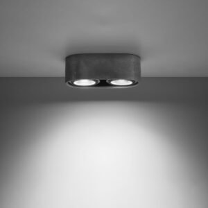 Basic Twin Ceiling Downlight - Concrete Concrete Lighting Great Lighting UK Ltd