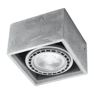 Quatro Single Ceiling Downlight - Concrete Concrete Ceiling Lights Great Lighting UK Ltd
