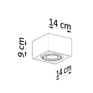 Ceiling Lamp Quatro 1 Concrete Single Ceiling Lights Great Lighting UK Ltd