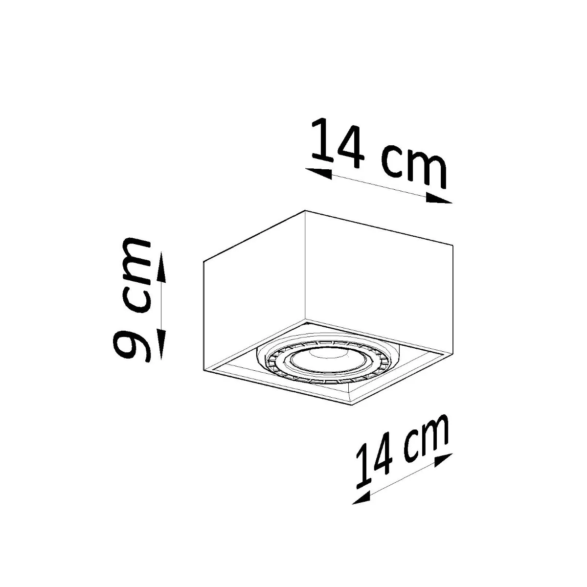Quatro Single Ceiling Downlight - Concrete Concrete Ceiling Lights Great Lighting UK Ltd