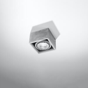 Ceiling Lamp Quatro 1 Concrete Single Ceiling Lights Great Lighting UK Ltd
