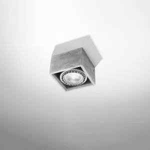 Quatro Single Ceiling Downlight - Concrete Concrete Ceiling Lights Great Lighting UK Ltd