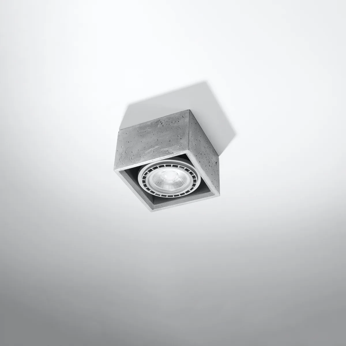 Quatro Single Ceiling Downlight - Concrete Concrete Ceiling Lights Great Lighting UK Ltd