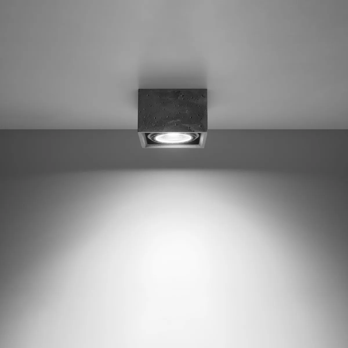 Quatro Single Ceiling Downlight - Concrete Concrete Ceiling Lights Great Lighting UK Ltd