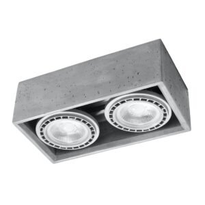 Ceiling Lamp Quatro 2 Concrete Modern Ceiling Lights Great Lighting UK Ltd
