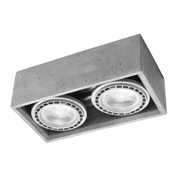 Ceiling Lamp Quatro 2 Concrete Modern Ceiling Lights Great Lighting UK Ltd