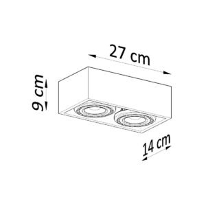 Quatro Twin Ceiling Downlight - Concrete 2 Light Spotlight Great Lighting UK Ltd