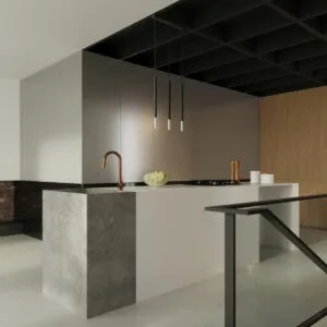 Pendant Lamp Mozaica Three Light Black / Chrome Black & Chrome Lights Great Lighting UK Ltd