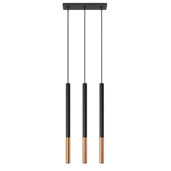 Pendant Lamp Mozaica 3l Black/copper Modern Pendant Lights Great Lighting UK Ltd