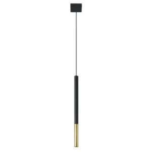 Pendant Lamp Mozaica Single Light Black / Gold Bedroom Cylinder Pendants Great Lighting UK Ltd