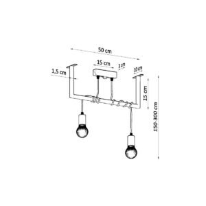 Chandelier Salamanca 2 Black Modern Hanging Chandeliers Great Lighting UK Ltd