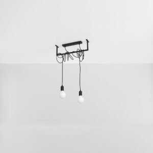 Chandelier Salamanca 2 Black Modern Hanging Chandeliers Great Lighting UK Ltd