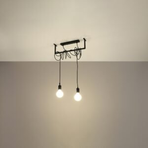 Chandelier Salamanca 2 Black Modern Hanging Chandeliers Great Lighting UK Ltd