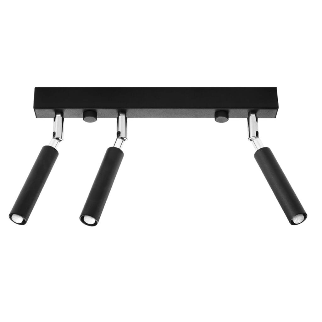 Eyetech Three Light Black Eyeball Spotlight Bar 3 Light Spotlights Great Lighting UK Ltd