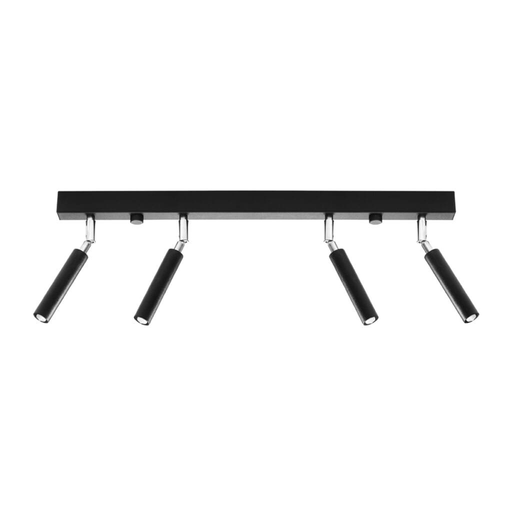 Eyetech Four Light Black Eyeball Spotlight Bar 4 Light Spotlights Great Lighting UK Ltd
