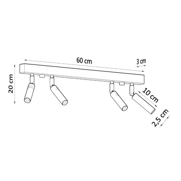 Ceiling Lamp Eyetech 4 Black Modern Ceiling Lights Great Lighting UK Ltd
