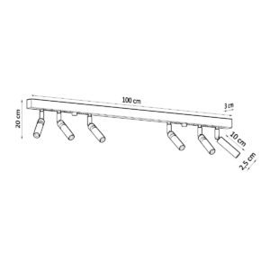 Ceiling Lamp Eyetech 6 Black New Arrivals Great Lighting UK Ltd