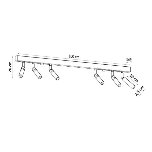 Ceiling Lamp Eyetech 6 Black Modern Ceiling Lights Great Lighting UK Ltd