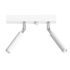 Eyetech Two Light White Eyeball Spotlight Bar 2 Light Spotlight Great Lighting UK Ltd
