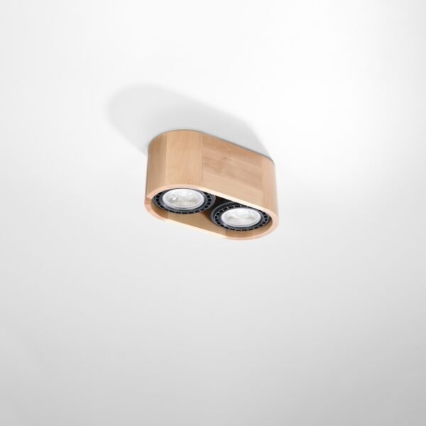 Ceiling Lamp Basic 2 Natural Wood - Image 2