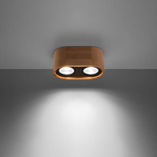 Ceiling Lamp Basic 2 Natural Wood - Image 3
