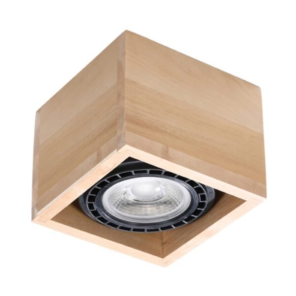 Ceiling Lamp Quatro 1 Natural Wood
