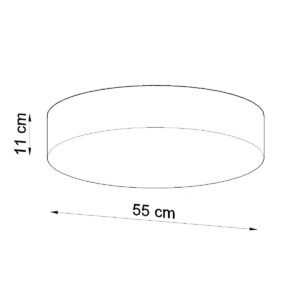 Arena 55cm Round Ceiling Light - Black Black Pendant Lights Great Lighting UK Ltd