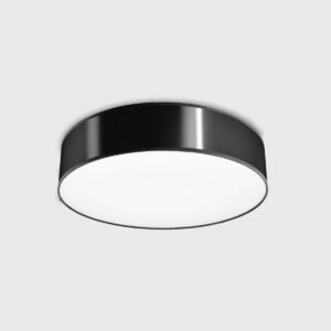 Arena 55cm Round Ceiling Light - Black Black Pendant Lights Great Lighting UK Ltd