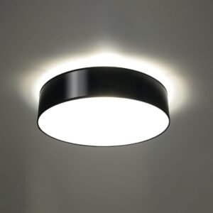Arena 55cm Round Ceiling Light - Black Black Pendant Lights Great Lighting UK Ltd