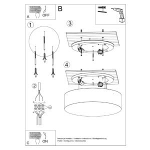 Arena 55cm Round Ceiling Light - White Modern Large Ceiling Lights Great Lighting UK Ltd